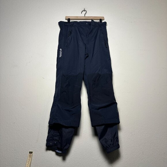 Columbia Tech Ski Insulated Cargo Pant Men S Blue Grey Snowboard Winter Utility - Picture 1 of 16